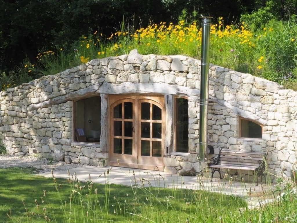Maison Terre Les Cabanes De Fallot - Sauna Bain-Froid Piscine Naturelle L'isle-Bouzon Exterior foto